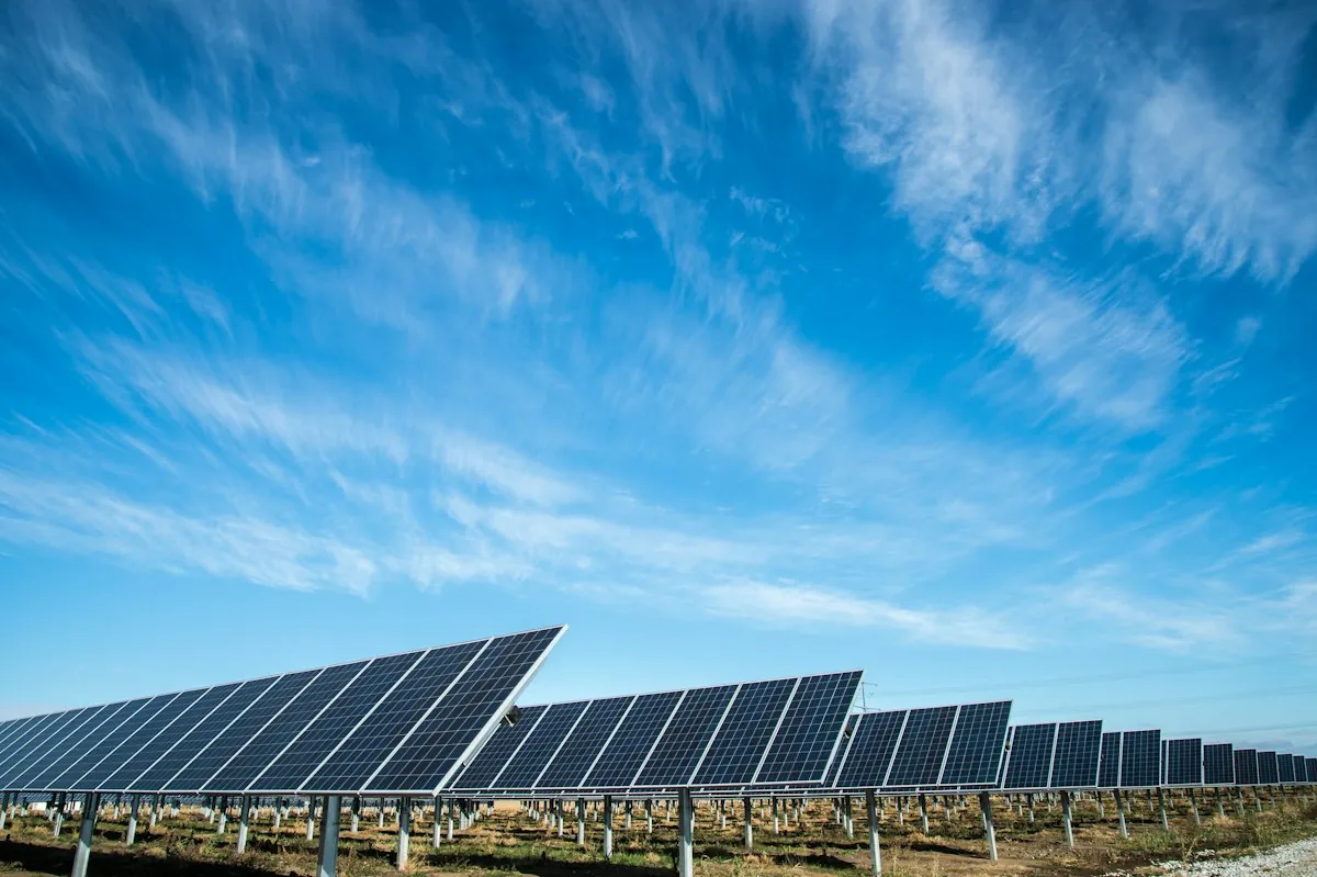 Residential rooftop solar array on a private house